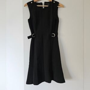 White House Black Market Black Sleeveless Sheath Dress